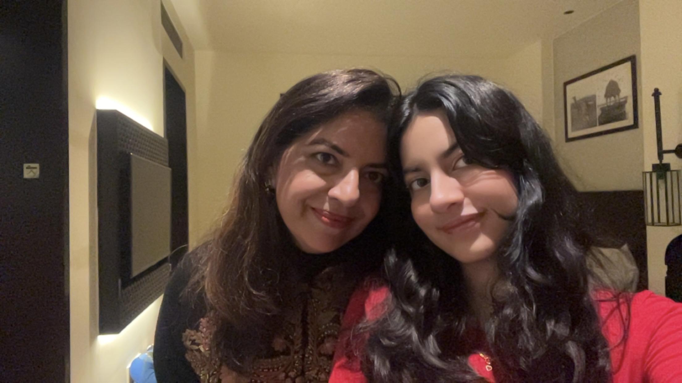 Ritu Nakra with her daughter, Ananya